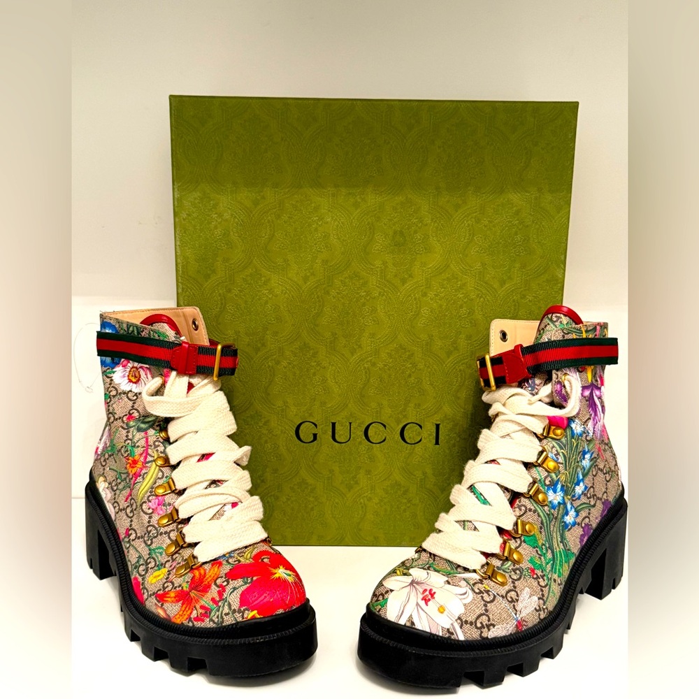 GUCCI Floral Boots